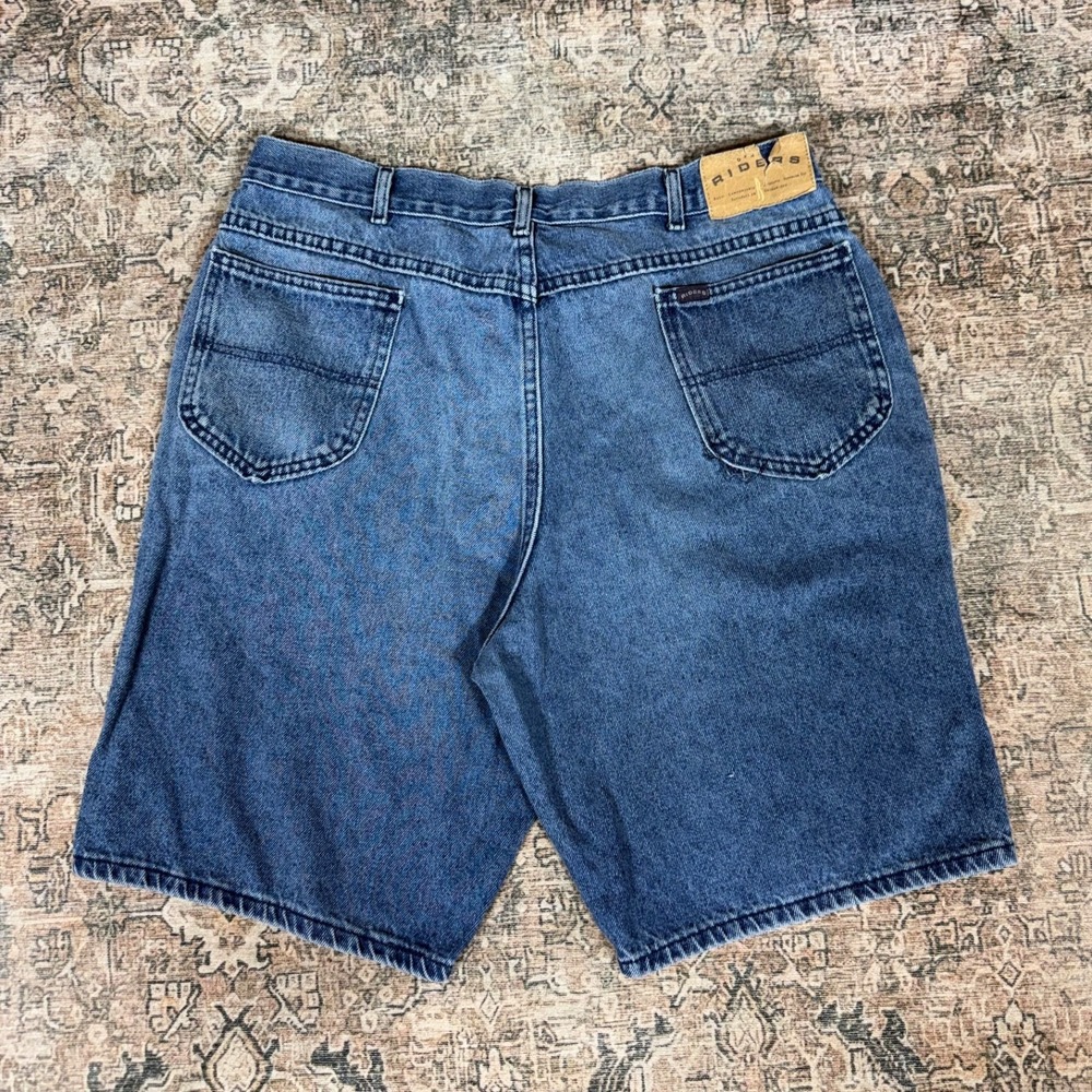 Vintage 90s Lee Rider Blue Jorts Size 38 Made In Usa
